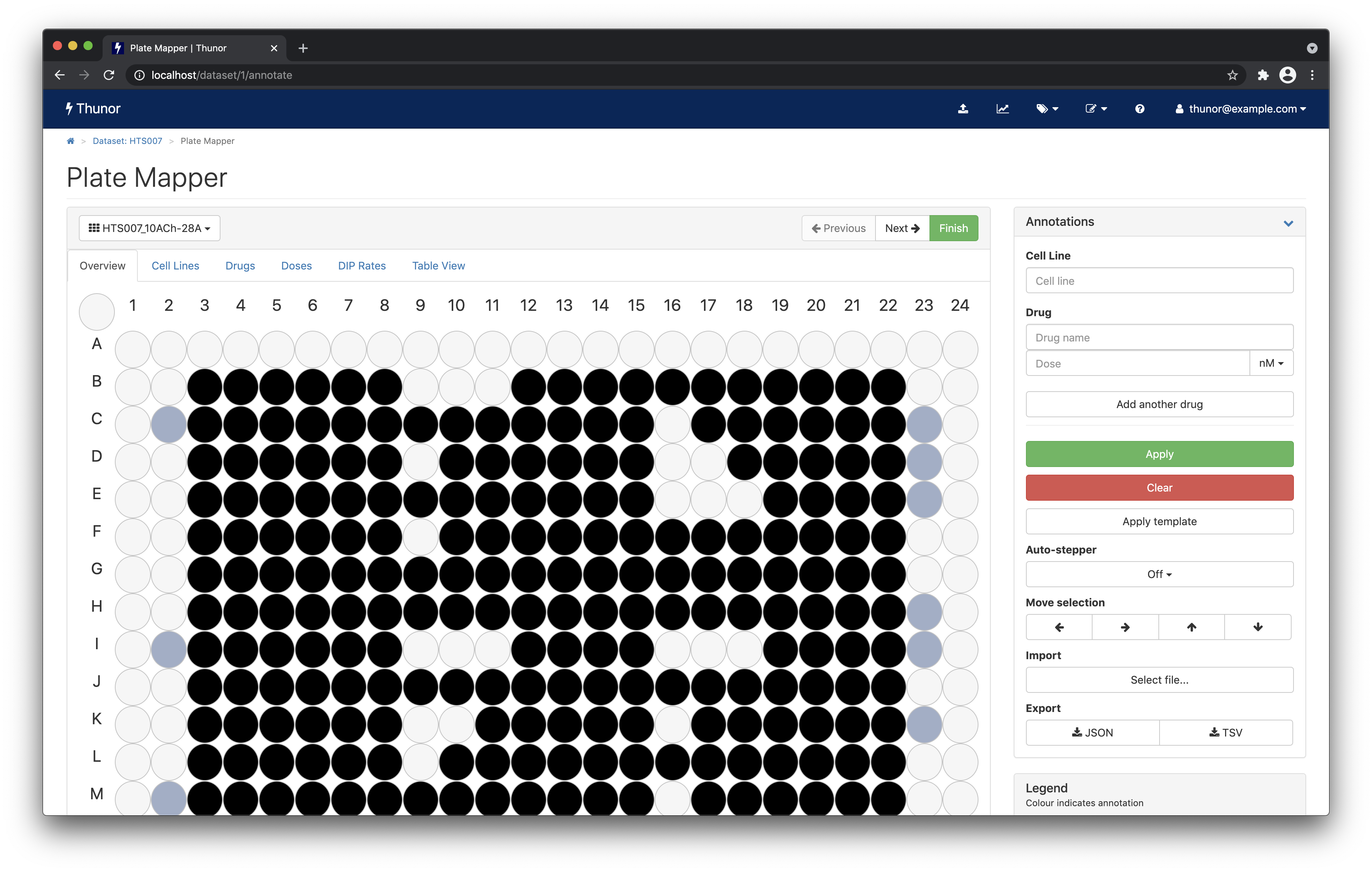 Thunor Web plate mapper