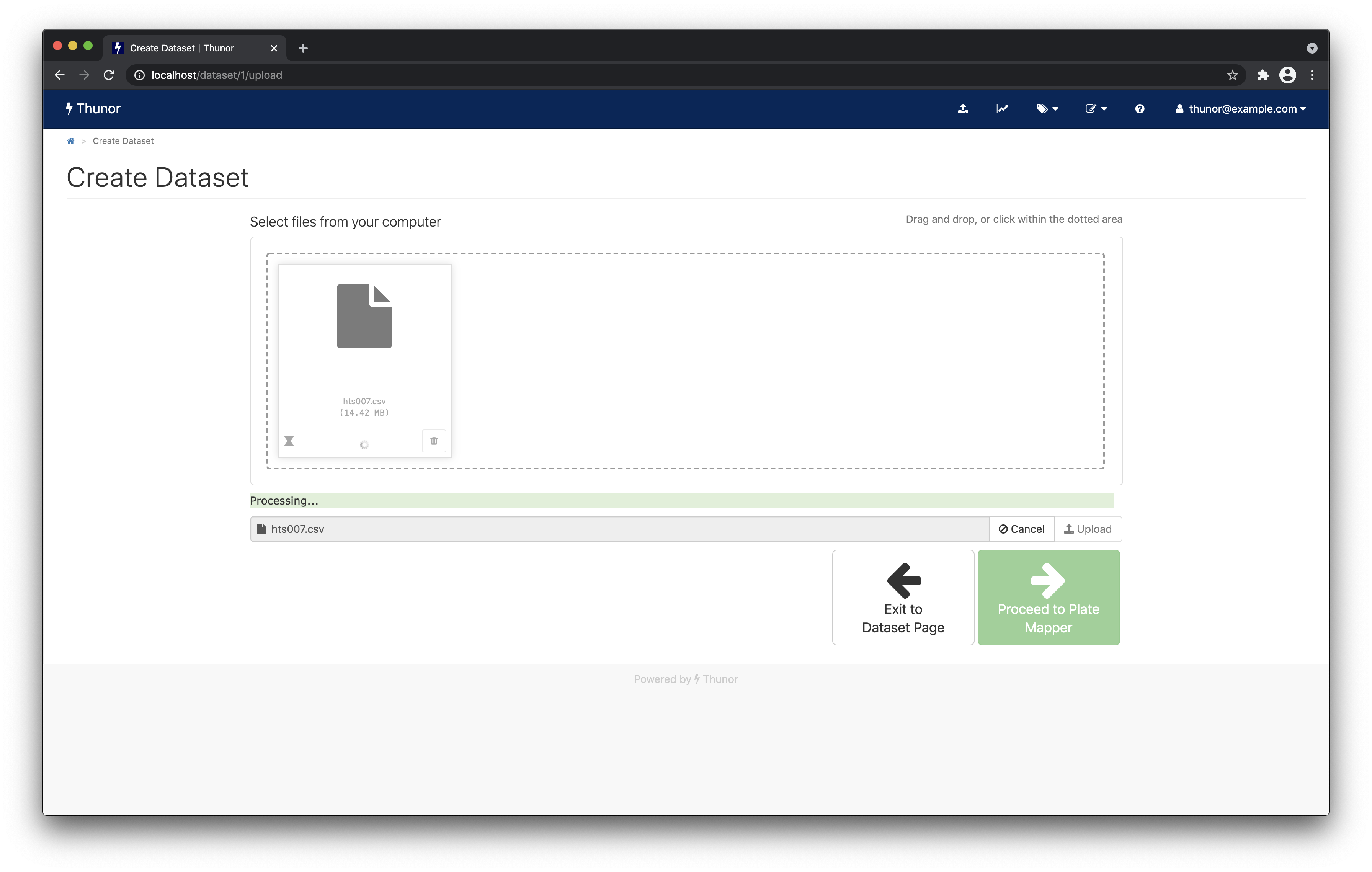 Thunor Web data processing